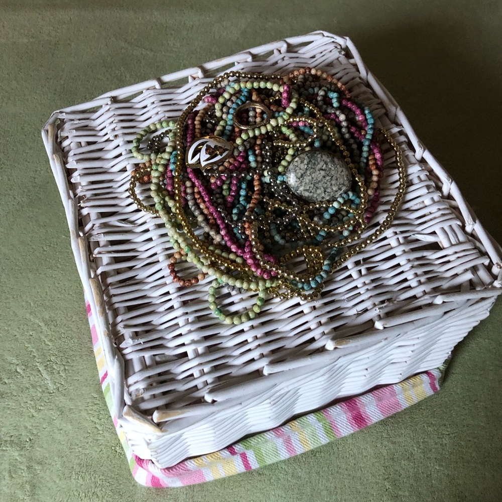 Twist A Bead necklaces clasps bundle stone metal plastic multicolor Vintage 80s - Picture 4 of 14